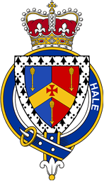 Families of Britain Coat of Arms Badge for: Hale (England)