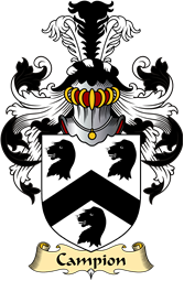 English Coat of Arms (v.23) for the family Campion