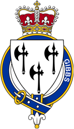 Families of Britain Coat of Arms Badge for: Gibbs (Ireland and England)