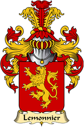 French Family Coat of Arms (v.23) for Lemonnier (Monnier le)