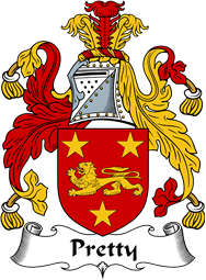 English Coat of Arms for the family Prettyman or Pretty