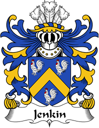 Welsh Coat of Arms for Jenkin (AP DAFYDD or JENKIN FYCHAN)