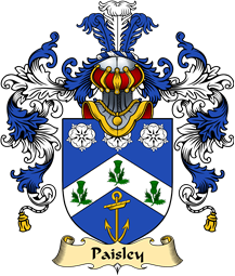 Scottish Family Coat of Arms (v.25) Paisley or Pasley