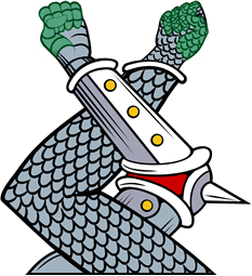 Two arms embowed gauntleted the dexter in mail the sinister in armour TMP