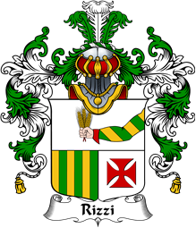 Italian Family Coat of Arms (v.25b) Rizzi