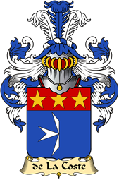 French Family Coat of Arms (v.23) for Coste (de la)