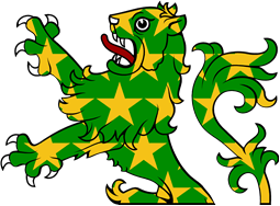 Demi Lion Rampant Semee d