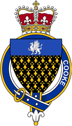 Families of Britain Coat of Arms Badge for: Cooke (Ireland)