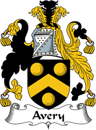 English Coat of Arms for the family Avery