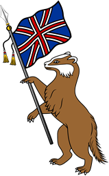 Badger Rampant Holding Union Jack