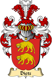 v.23 Coat of Family Arms from Germany for Dietz