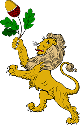 Lion Rampant, Holding an Oak Slip 2