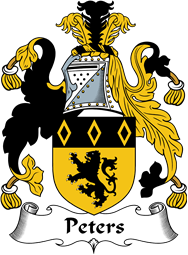 English Coat of Arms for the family Peters