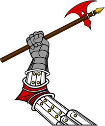 Arm in Armour Gauntleted Holding Halberd