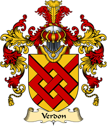 English Family Coat of Arms (v.25) Verdon