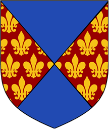 Per Saltire Semee de Lis