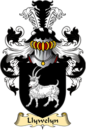 Welsh Family Coat of Arms (v.23) for Llywelyn (AB EINION AP CELYNIN)