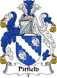 English Coat of Arms for the family Pitfield