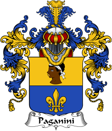 Italian Family Coat of Arms (v.25b) Paganini