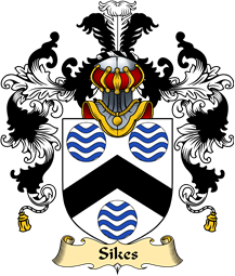 English Family Coat of Arms (v.25) Sikes or Sykes