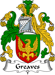 English Coat of Arms for the family Greaves