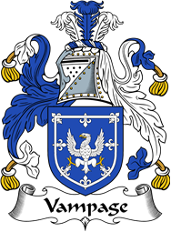 English Coat of Arms for the family Vampage