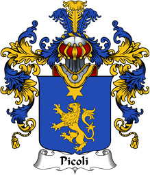 Italian Family Coat of Arms (v.25b) Picoli