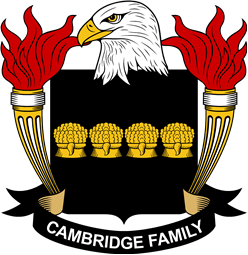 Coat of arms used by the Cambridge family in the United States of America