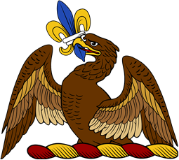 Demi Eagle Holding Fleur de Lis