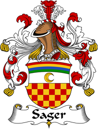 German Wappen Coat of Arms for Sager