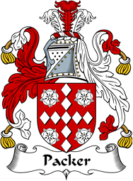 English Coat of Arms for the family Packer