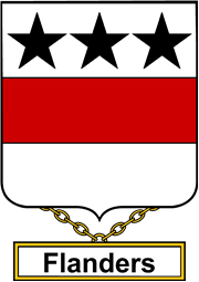 English Coat of Arms Shield Badge for Flanders