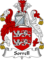 English Coat of Arms for the family Sorrell