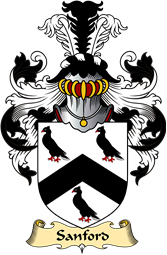 English Coat of Arms (v.23) for the family Sanford