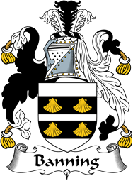 English Coat of Arms for the family Banning