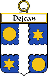 French Coat of Arms Badge for Dejean (Jean de)