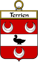 French Coat of Arms Badge for Terrien