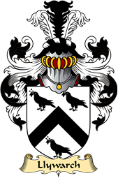 Welsh Family Coat of Arms (v.23) for Llywarch (AP BRAN-of Menai, Anglesey)