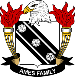 Coat of arms used by the Ames family in the United States of America