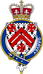 British Garter Coat of Arms for Garvey (Ireland)