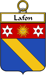 French Coat of Arms Badge for Lafon