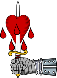 Gauntlet Holding Sword Enfiling Heart Distilling Blood