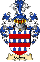 English Coat of Arms (v.23) for the family Gaines