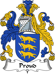 English Coat of Arms for the family Proud (e)