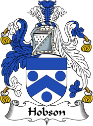 English Coat of Arms for the family Hobson