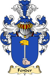 English Coat of Arms (v.23) for the family Fender