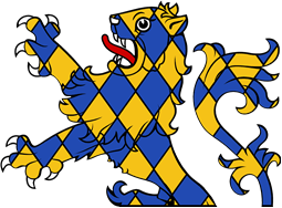 Demi Lion Rampant Lozengy