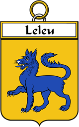 French Coat of Arms Badge for Leleu (Leu le)