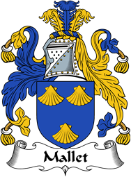 English Coat of Arms for the family Mallet