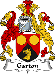 English Coat of Arms for the family Garton